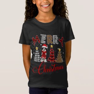 Merry Dogmas Border Collie Hond Sweater Kerst S T-shirt