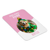 Merry Dogmas Custom Dog Foto Kerst Keepsake Magneet (Rechterzijde)