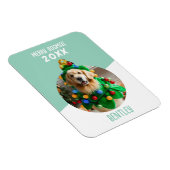Merry Dogmas Custom Dog Foto Kerst Keepsake Magneet (Rechterzijde)