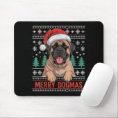 Merry Dogmas Funny Dog Santa Hat Christmas Xmas  Muismat (Met muis)