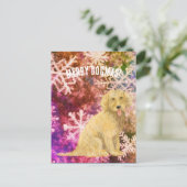 Merry Dogmas Golden Doodle  Postcard Briefkaart (Staand voorkant)