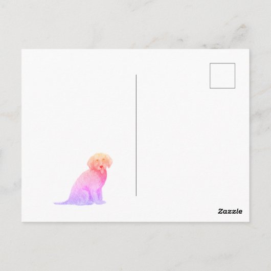 Merry Dogmas Golden Doodle  Postcard Briefkaart (Achterkant)
