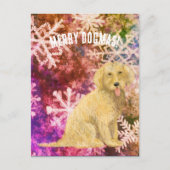 Merry Dogmas Golden Doodle  Postcard Briefkaart (Voorkant)