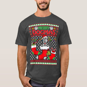 Merry Dogmas Irish Setter Dog Funny Ugly Kerstmis T-shirt
