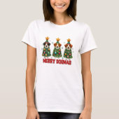Merry Dogmas Kerst Vrouwen T-shirt (Voorkant)