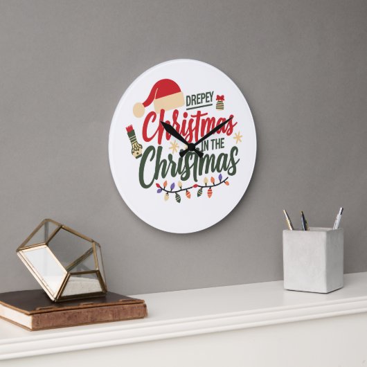Merry Drepey Christmas Design Klok – Unieke Holid (Kantoor)