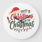 Merry Drepey Christmas Design Klok – Unieke Holid (Voorkant)