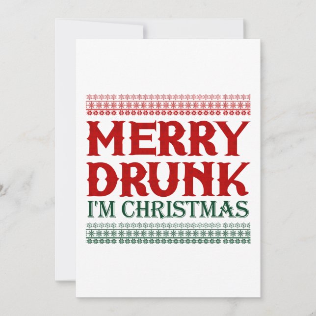 Merry Drink Ik ben kerstcadeauidee voor Kerstmis. (Voorkant)