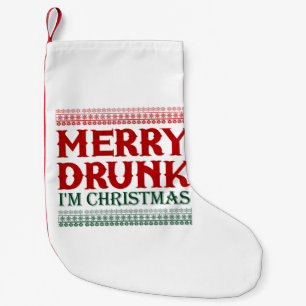 Merry Drink Ik ben kerstcadeauidee voor Kerstmis. Kleine Kerstsok