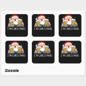 Merry Drink Ik ben kerstkerstkerstkerstkerstman Be Vierkante Sticker (Vel)
