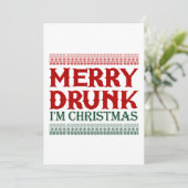 Merry Drink Ik ben Kerstmis. Save The Date (Staand voorkant)