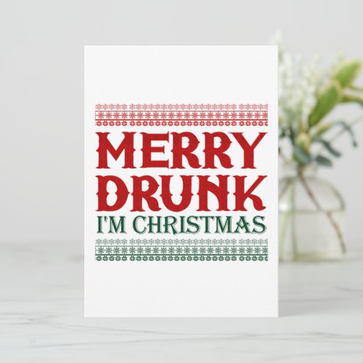 Merry Drink Ik ben Kerstmis. Save The Date (Staand voorkant)