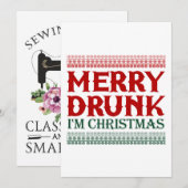 Merry Drink Ik ben Kerstmis. Save The Date (Voorkant / Achterkant)