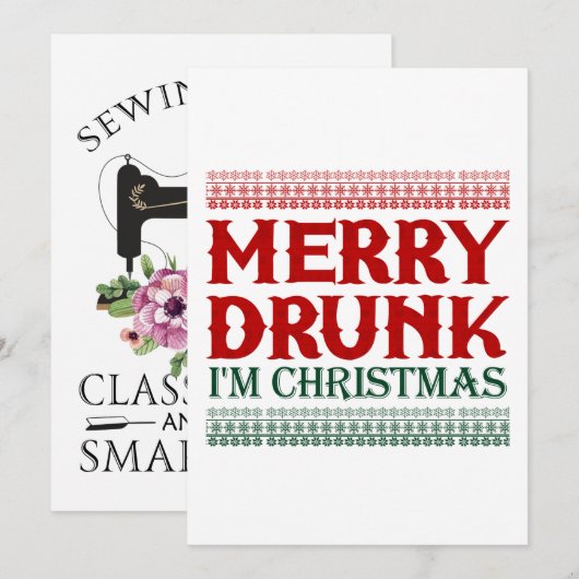 Merry Drink Ik ben Kerstmis. Save The Date (Voorkant / Achterkant)