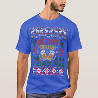 Merry Drink Im Kerstfeest Funny Drink Ugly Xmas T-shirt