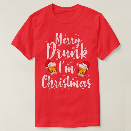 Merry Drink met Kerstmis T-shirt (Design voorkant)