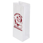 Merry Drunk I'm Christmas Cocktail Snarky Drinking Wijn Cadeautas (Voorkant Gekanteld)