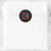 Merry Drunk I'm Christmas Funny Holiday Design Ronde Sticker (Tas)