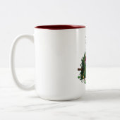 Merry Drunk Santa Christmas Tweekleurige Koffiemok (Links)