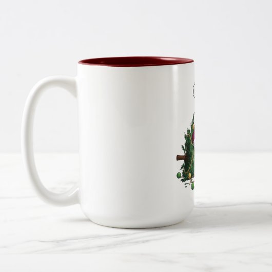 Merry Drunk Santa Christmas Tweekleurige Koffiemok (Links)