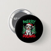 Merry Duckmas Funny Christmas Duck Lover 1 Ronde Button 5,7 Cm (Voorkant /achterkant)