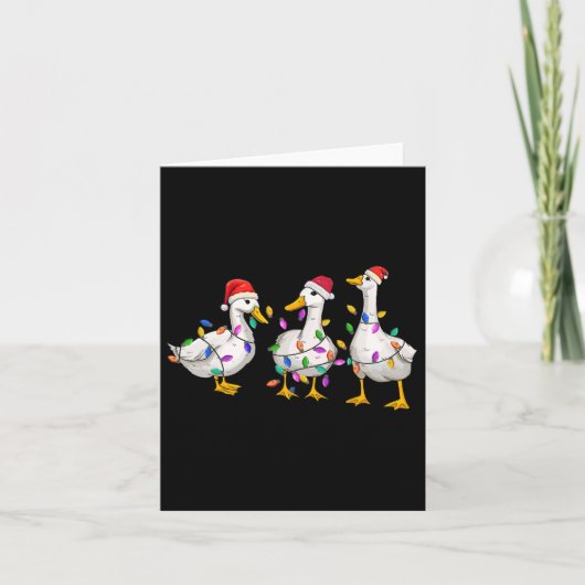 Merry Duckmas Funny Duck Christmas Duck Lover Xmas Kaart (Voorkant)