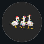 Merry Duckmas Funny Duck Christmas Duck Lover Xmas Ronde Sticker<br><div class="desc">Merry Duckmas Funny Duck Christmas Duck Lover Xmas Duck Boerderij 1</div>