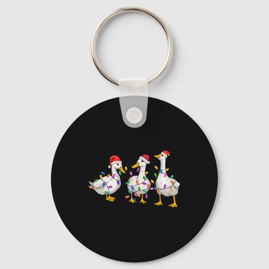 Merry Duckmas Funny Duck Christmas Duck Lover Xmas Sleutelhanger (Voorkant)