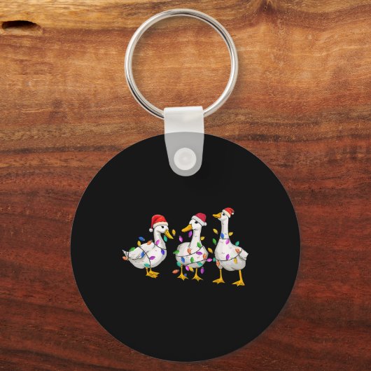 Merry Duckmas Funny Duck Christmas Duck Lover Xmas Sleutelhanger (Voorkant)