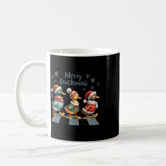 Merry Duckmas Funny Duck Lovers Santa Hat Lights C Koffiemok (Links)