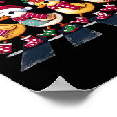 Merry Duckmas Funny Duck Lovers Santa Hat Lights C Poster (Hoek)