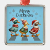 Merry Duckmas Metalen Ornament (Voorkant)
