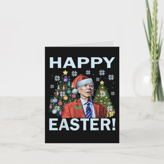 Merry Easter Funny Joe Biden Kerstkerkerst Feestdagen Kaart (Voorkant)