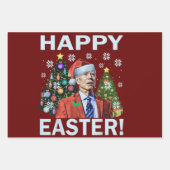 Merry Easter Funny Joe Biden Kerstkerkerst Inpakpapier Vel (Voorkant 2)
