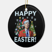 Merry Easter Funny Joe Biden Kerstkerkerst Keramisch Ornament (Links)