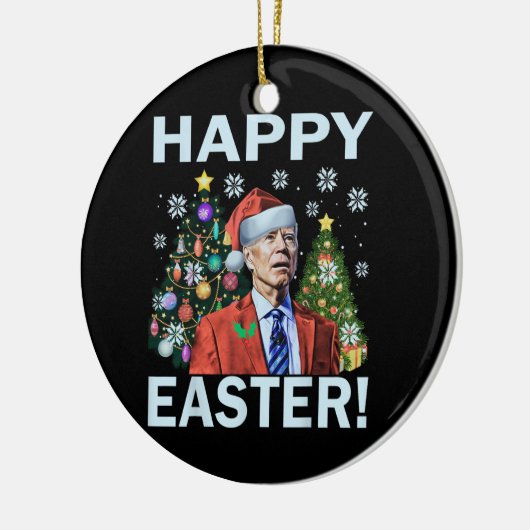 Merry Easter Funny Joe Biden Kerstkerkerst Keramisch Ornament (Links)