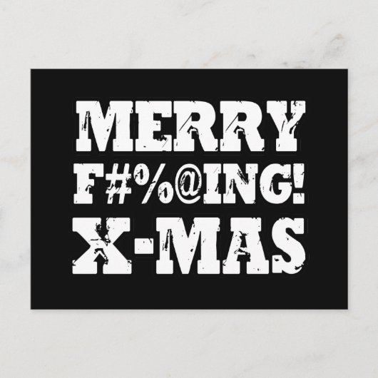 MERRY EFFFING XMAS -.png Feestdagenkaart (Voorkant)