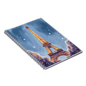 Merry Eiffel Tower | Paris Christmas Watercolor Notitieboek (Rechterzijde)
