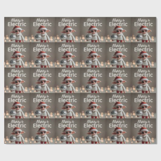 MERRY & ELECTRIC: Whimsicale Kerst Elf Pop Cadeaupapier (Vlak)