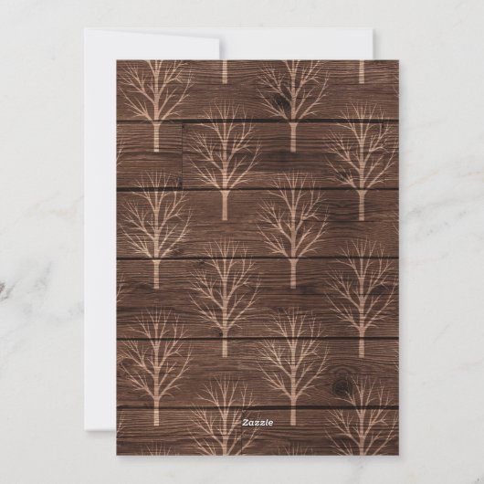 MERRY | Elegant Typografie Gold Tree Feestdagenkaart (Achterkant)