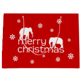 Merry Elephant Kerstmis Groot Cadeauzakje (Voorkant)