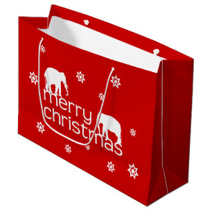 Merry Elephant Kerstmis Groot Cadeauzakje