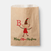 Merry Elfin' Christmas Monogram Elf Funny Holiday Bedankzakje (Voorkant)