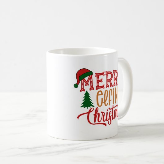 Merry Elfin Kerstmis Koffiemok (Voorkant rechts)