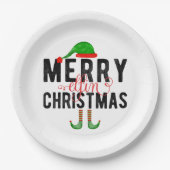 Merry Elfin Kerstmis Papieren Bordje (Voorkant)