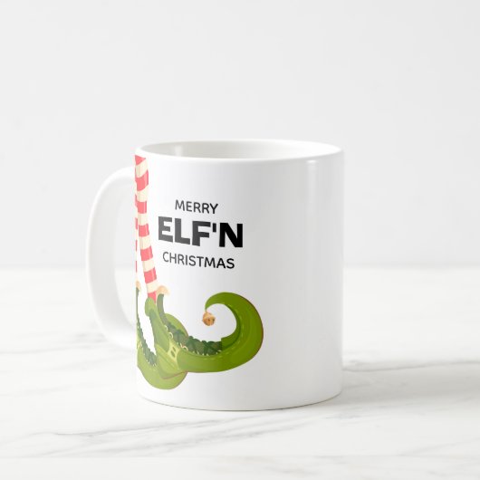 Merry Elf'n Kerstmis Koffiemok (Voorkant links)