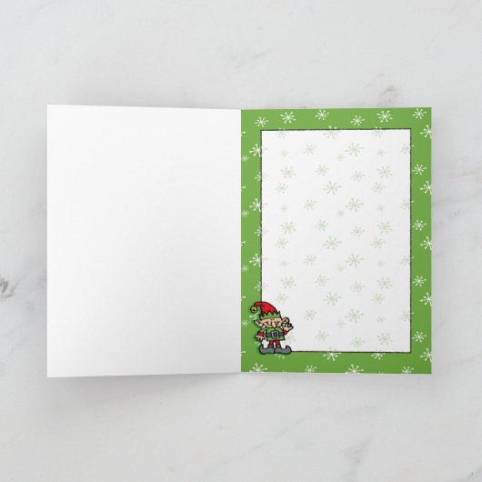 Merry Elves Christmas Kaart (Binnen)