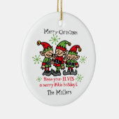 Merry Elves Personalized Ornament (Rechts)