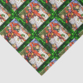Merry Elves Wrapping Cadeau 10lb Tissue Paper Tissuepapier (Detail)