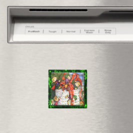 Merry Elves Wrapping Cadeau Button Magneet